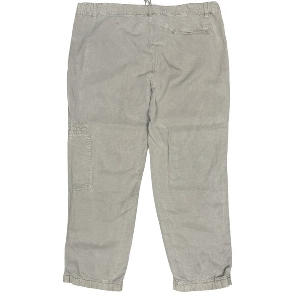 EUC‎ Women's EILEEN FISHER Lyocell Linen Cargo Ankle Pant | Size PL - Picture 3 of 9